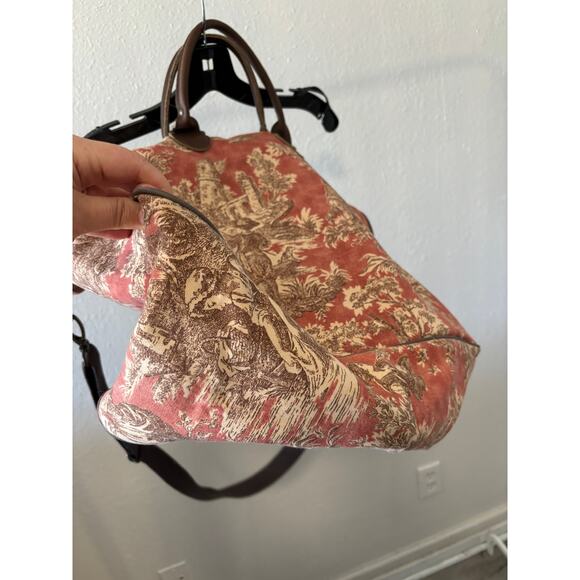 VTG Accessories Unlimited Travel Duffel Bag Tote Cosmetic Case Tapestry Leather - Picture 3 of 9